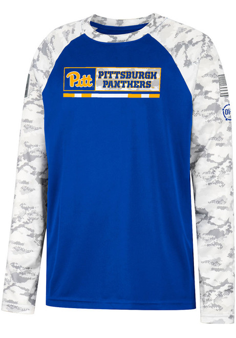 Youth Pitt Panthers Blue Colosseum OHT Wildcard Long Sleeve T-Shirt