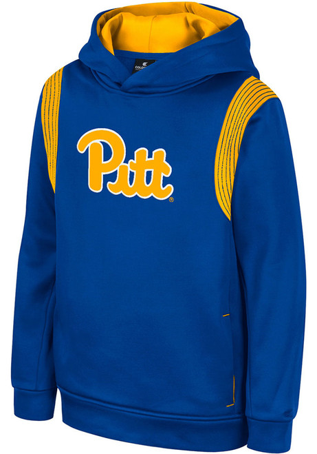 Youth Pitt Panthers Blue Colosseum Lewis Primary Long Sleeve Hood