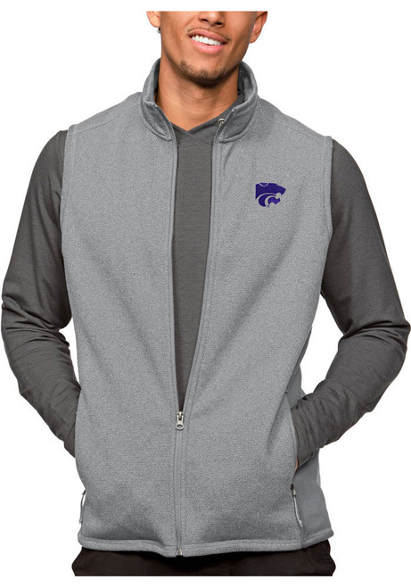 Mens K-State Wildcats Grey Antigua Course Vest