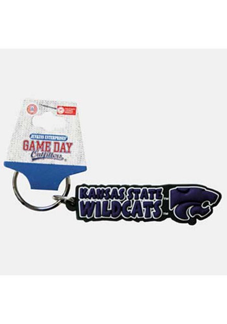 Purple K-State Wildcats Festive Keychain
