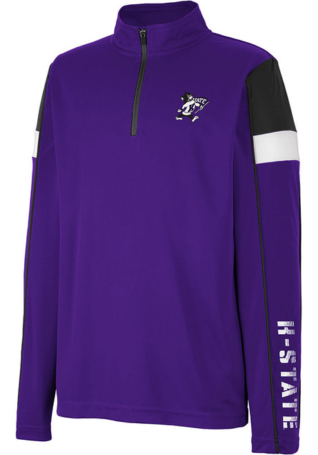 Youth K-State Wildcats Purple Colosseum Screever Long Sleeve Quarter Zip