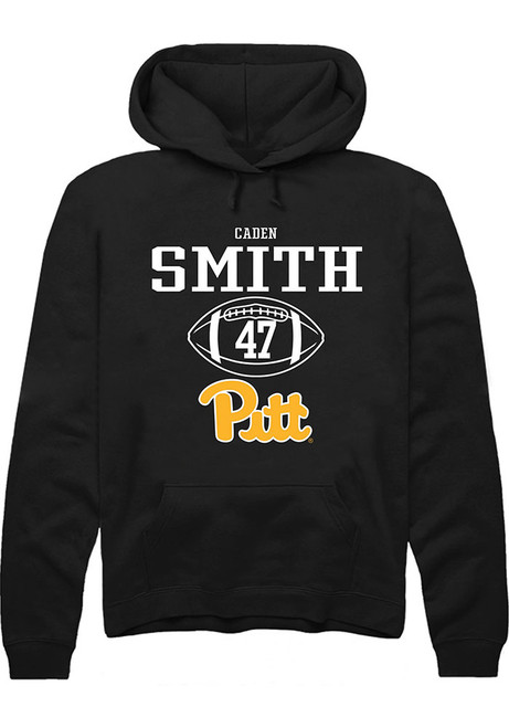 Caden Smith Rally Mens Black Pitt Panthers NIL Sport Icon Hooded Sweatshirt