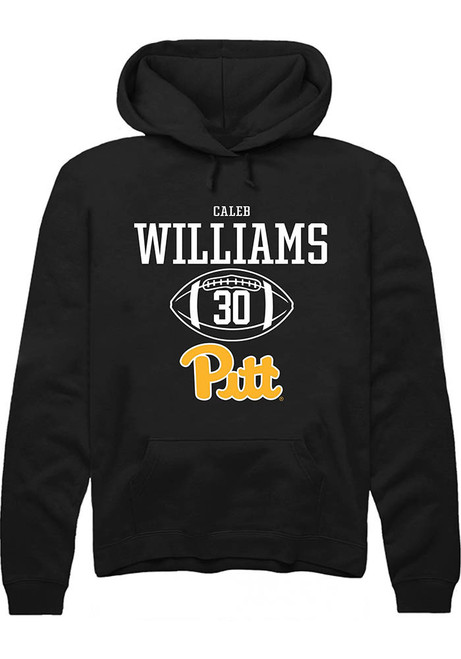 Caleb Williams Rally Mens Black Pitt Panthers NIL Sport Icon Hooded Sweatshirt