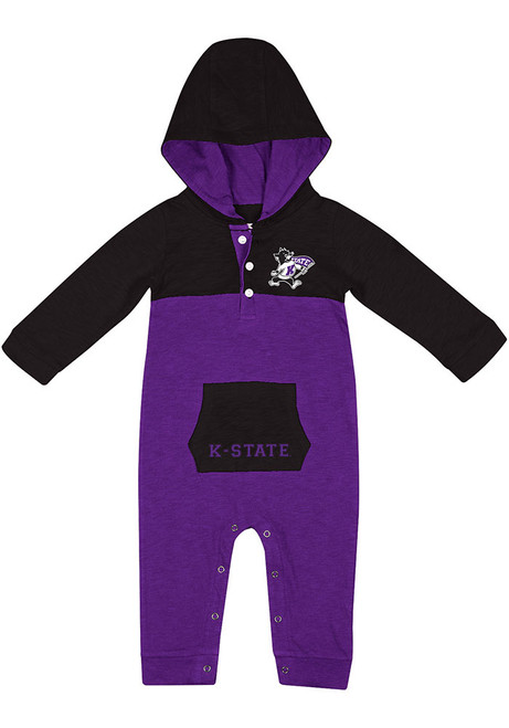 Baby K-State Wildcats Purple Colosseum Nursery Long Sleeve One Piece