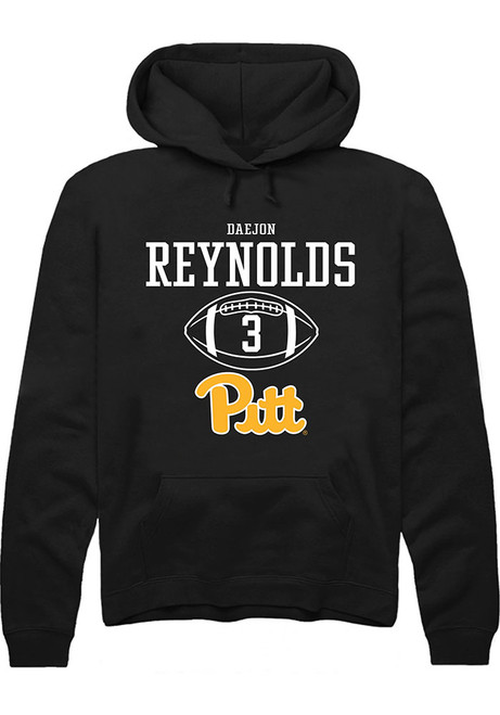 Daejon Reynolds Rally Mens Black Pitt Panthers NIL Sport Icon Hooded Sweatshirt