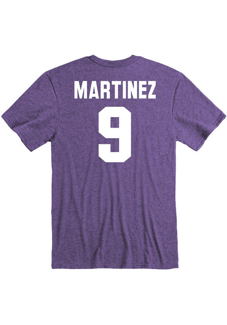 Adrian Martinez Rally Mens Purple K-State Wildcats Football Name and Number Player T Shirt