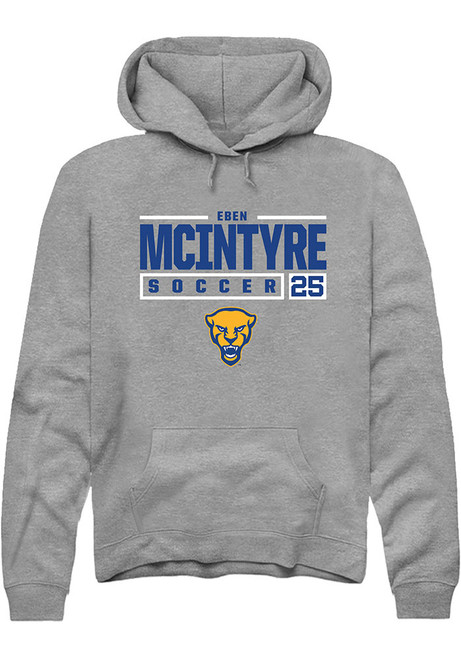 Eben McIntyre Rally Mens Graphite Pitt Panthers NIL Stacked Box Hooded Sweatshirt