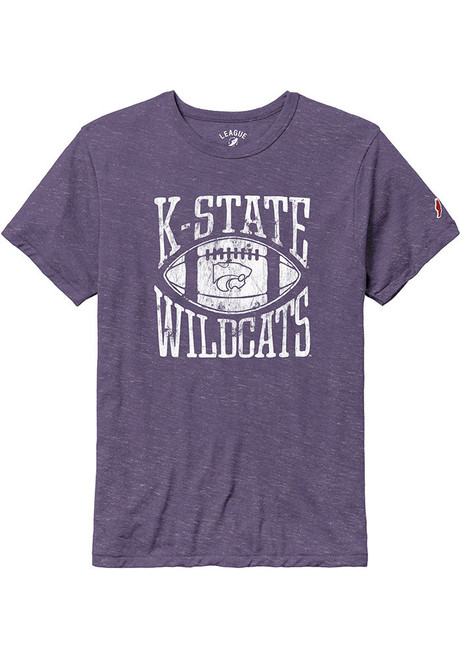 Purple K-State Wildcats Football Square In Short Sleeve Fashion T Shirt