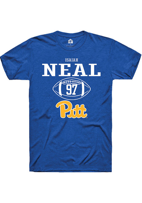 Isaiah Neal Blue Pitt Panthers NIL Sport Icon Short Sleeve T Shirt