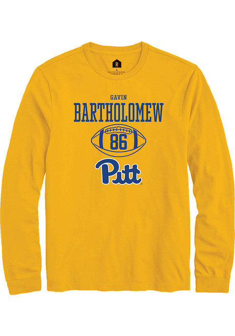 Gavin Bartholomew Rally Mens Gold Pitt Panthers NIL Sport Icon Tee