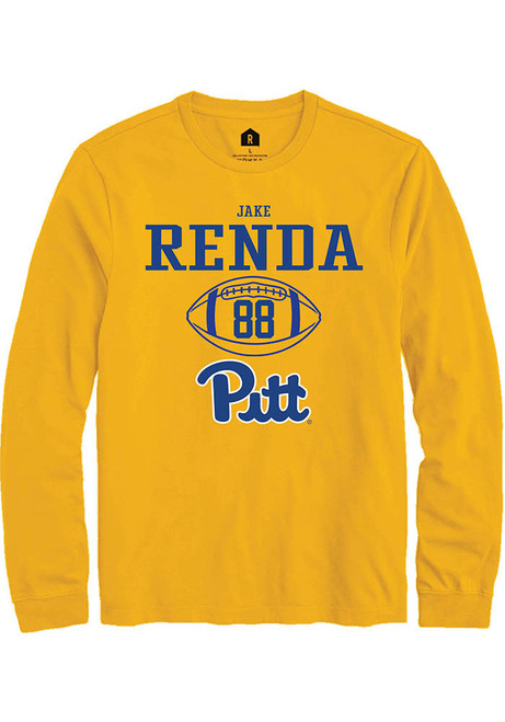 Jake Renda Rally Mens Gold Pitt Panthers NIL Sport Icon Tee