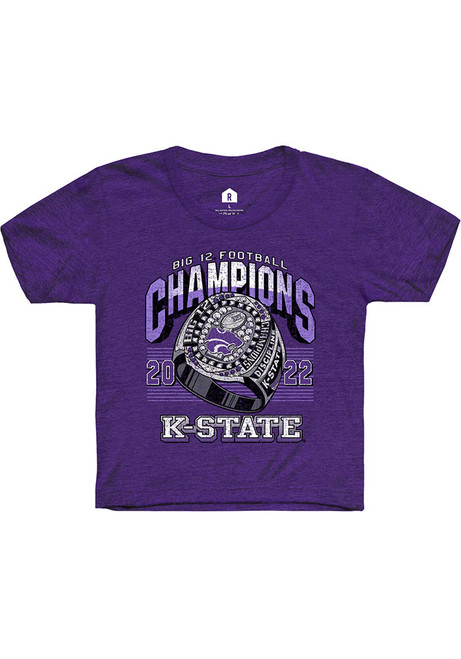 Youth K-State Wildcats Purple Rally Big 12 Ring Short Sleeve T-Shirt