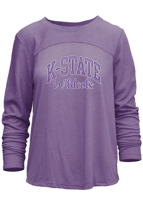 Womens Purple K-State Wildcats Spree LS Tee