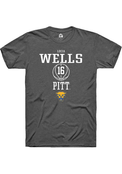 Lucia Wells Dark Grey Pitt Panthers NIL Sport Icon Short Sleeve T Shirt