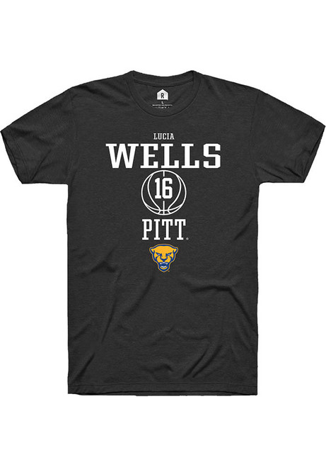 Lucia Wells Black Pitt Panthers NIL Sport Icon Short Sleeve T Shirt