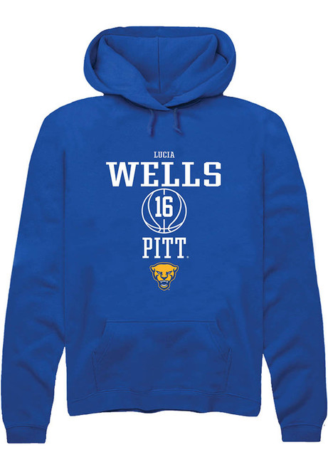 Lucia Wells Rally Mens Blue Pitt Panthers NIL Sport Icon Hooded Sweatshirt