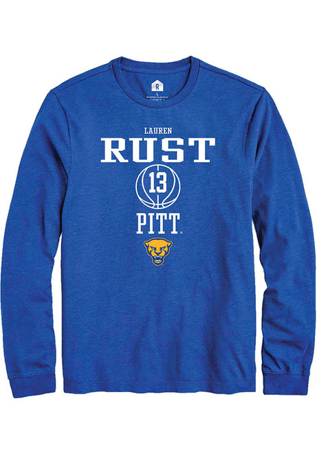 Lauren Rust Rally Mens Blue Pitt Panthers NIL Sport Icon Tee