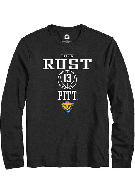 Lauren Rust Rally Mens Black Pitt Panthers NIL Sport Icon Tee