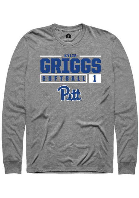 Kylie Griggs Rally Mens Graphite Pitt Panthers NIL Stacked Box Tee