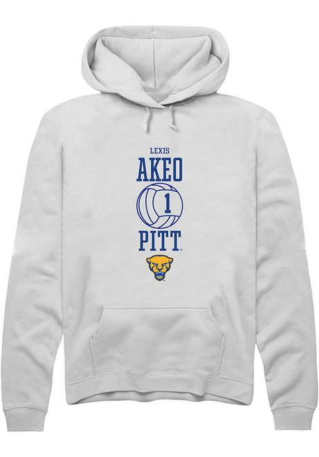 Lexis Akeo Rally Mens White Pitt Panthers NIL Sport Icon Hooded Sweatshirt