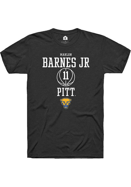 Marlon Barnes Jr Black Pitt Panthers NIL Sport Icon Short Sleeve T Shirt