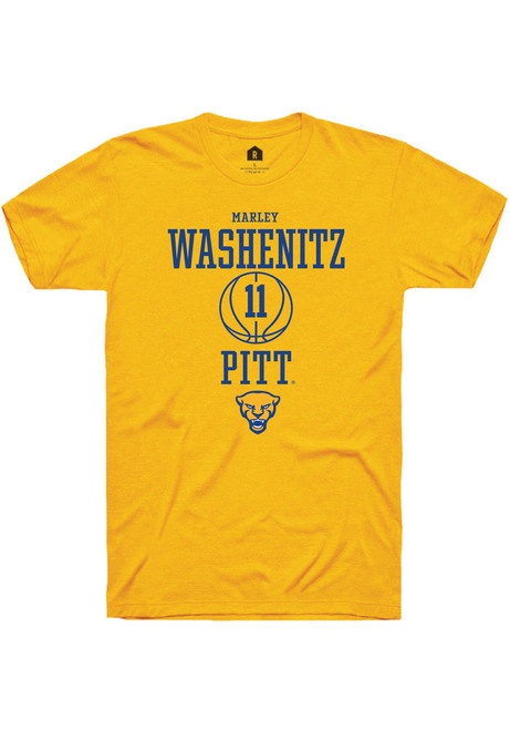 Marley Washenitz Gold Pitt Panthers NIL Sport Icon Short Sleeve T Shirt