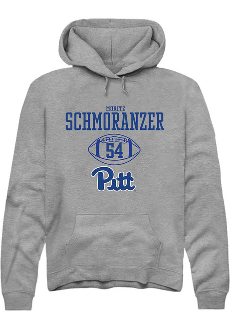 Moritz Schmoranzer Rally Mens Graphite Pitt Panthers NIL Sport Icon Hooded Sweatshirt