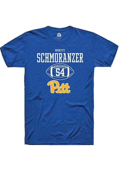 Moritz Schmoranzer Blue Pitt Panthers NIL Sport Icon Short Sleeve T Shirt