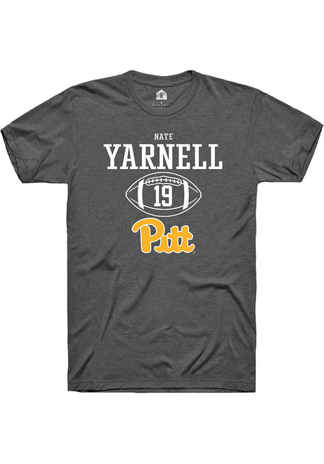 Nate Yarnell Dark Grey Pitt Panthers NIL Sport Icon Short Sleeve T Shirt