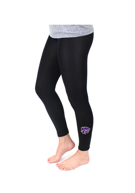 Womens Black K-State Wildcats Embroidered Pants