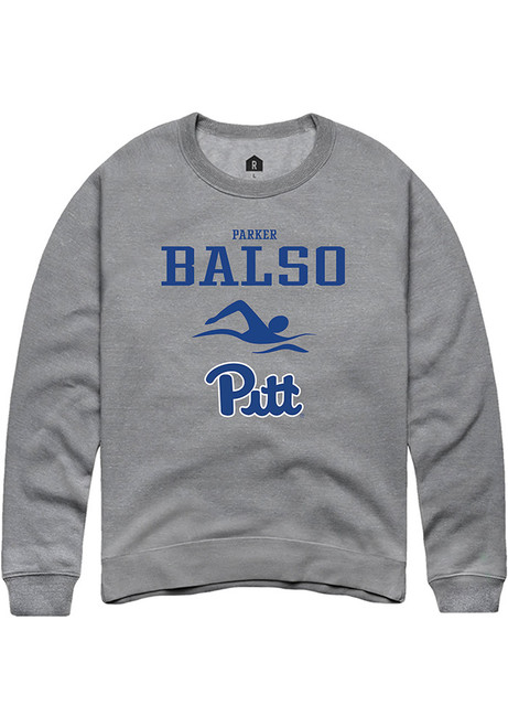 Parker Del Balso Rally Mens Graphite Pitt Panthers NIL Sport Icon Crew Sweatshirt