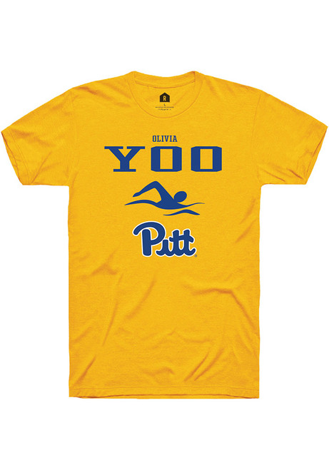 Olivia Yoo Gold Pitt Panthers NIL Sport Icon Short Sleeve T Shirt