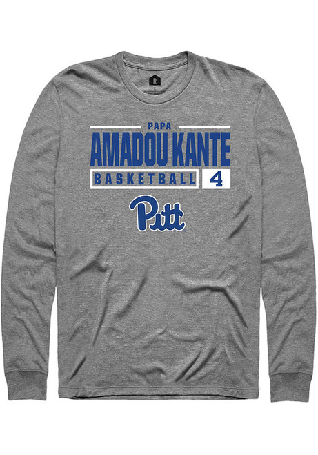 Papa Amadou Kante Rally Mens Graphite Pitt Panthers NIL Stacked Box Tee