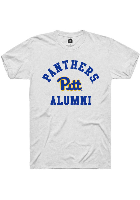 Pitt Panthers White Rally Alumni Arch Short Sleeve T Shirt