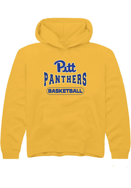 Youth Pitt Panthers Gold Rally Basketball Long Sleeve Hooded Sweatshirt