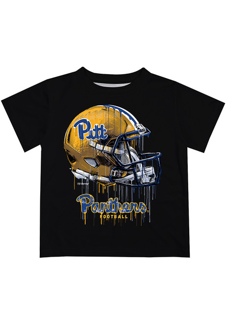 Toddler Pitt Panthers Black Vive La Fete Helmet Short Sleeve T-Shirt