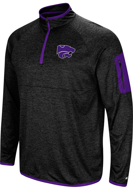 Mens K-State Wildcats Charcoal Colosseum Amnesia 1/4 Zip Pullover