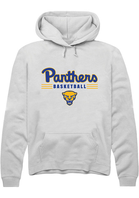 Mens Pitt Panthers White Rally Basketball Hooded Sweatshirt