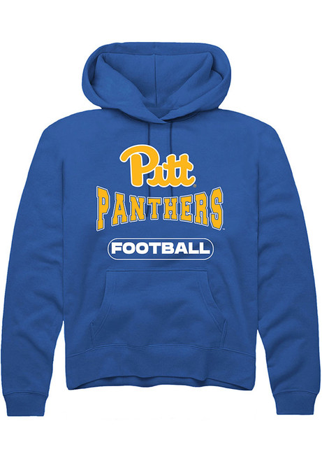 Mens Pitt Panthers Blue Rally Football Hooded Sweatshirt