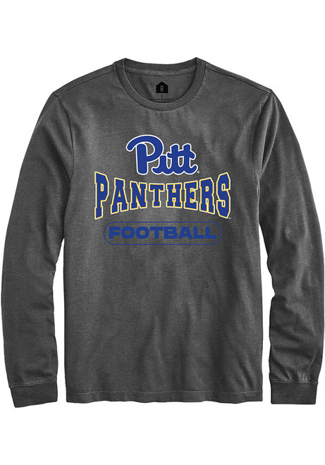 Mens Pitt Panthers Charcoal Rally Football Wordmark Tee