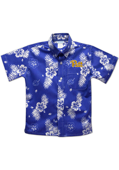 Youth Pitt Panthers Blue Vive La Fete Hawaiian Short Sleeve T-Shirt