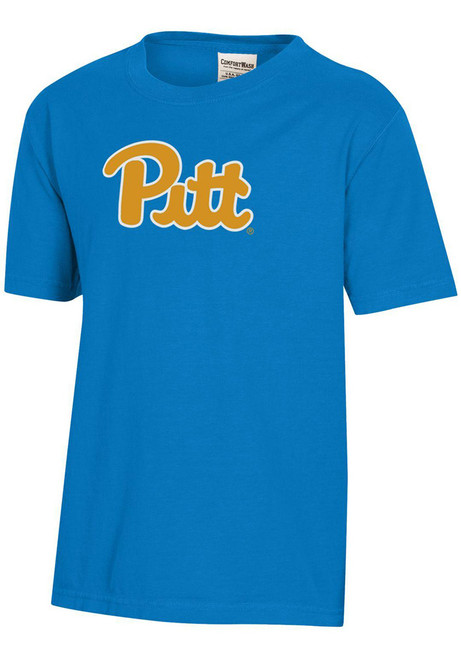 Youth Pitt Panthers Blue ComfortWash Garment Dyed Short Sleeve T-Shirt