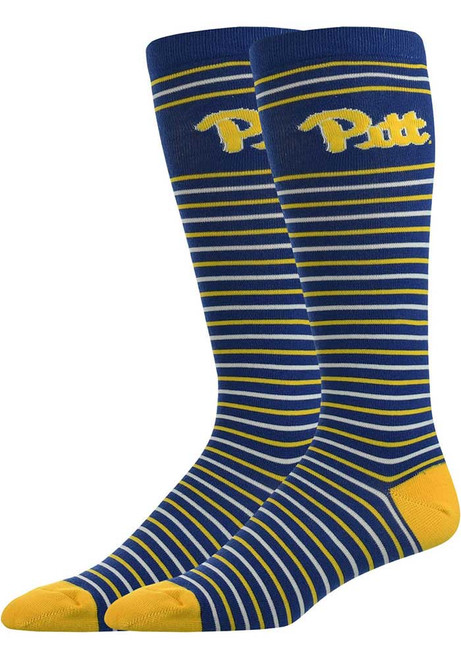 Stripe Pitt Panthers Mens Dress Socks - Blue