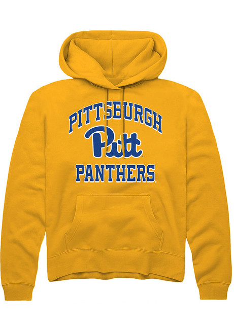 Mens Pitt Panthers Gold Rally Number 1 Hooded Sweatshirt