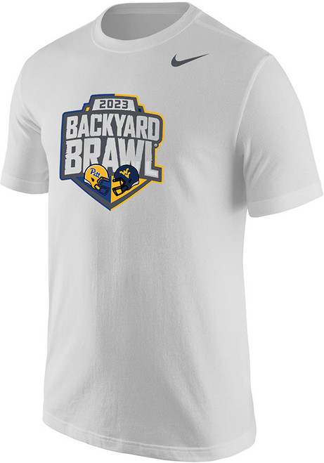 Pitt Panthers White Nike Backyard Brawl Official Logo Short Sleeve T Shirt