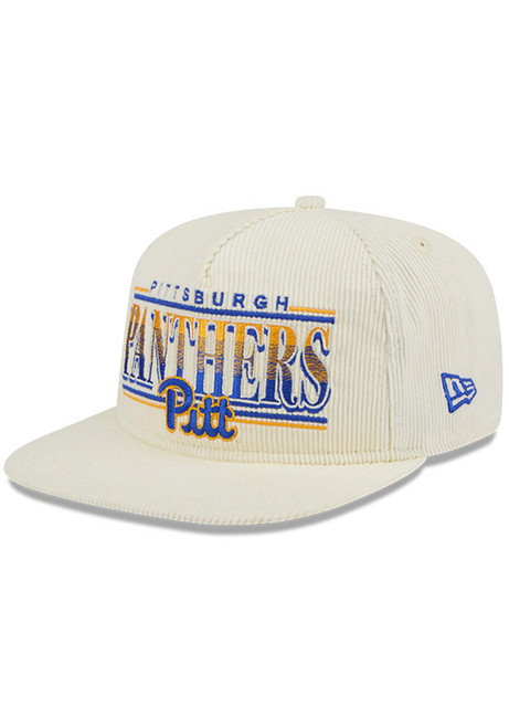 Pitt Panthers New Era Throwback Cord Golfer 9FIFTY Mens Snapback - White