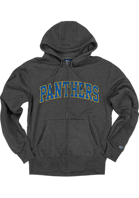 Mens Charcoal Pitt Panthers Flat Team Name Long Sleeve Full Zip Jacket