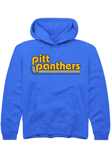 Youth Pitt Panthers Blue Rally Hail to Pitt Long Sleeve Hooded Sweatshirt