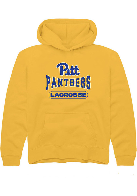 Youth Pitt Panthers Gold Rally Lacrosse Long Sleeve Hooded Sweatshirt