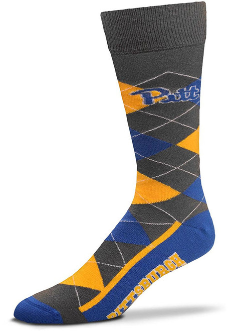 Zoom Pitt Panthers Mens Argyle Socks - Blue